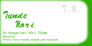 tunde mori business card